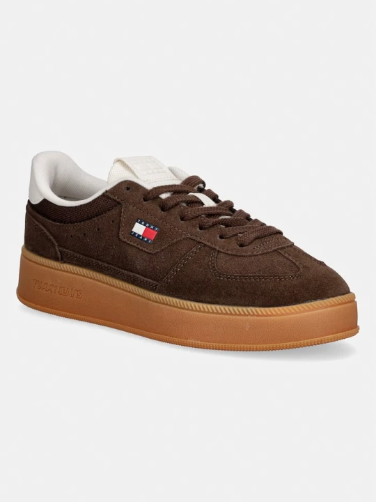 Zdjęcie produktu Tommy Jeans THE GREENWICH EDGE MAX SUEDE sneakersy damskie zamszowe brązowy