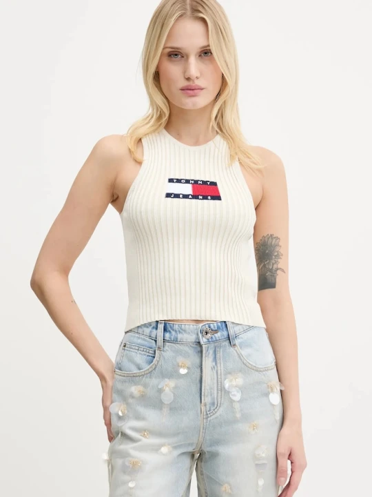 Zdjęcie produktu Tommy Jeans top beżowy