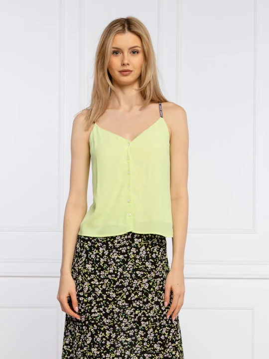 Zdjęcie produktu Tommy Jeans Top CAMI | Regular Fit limonkowy