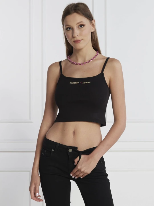 Zdjęcie produktu Tommy Jeans Top | Cropped Fit czarny