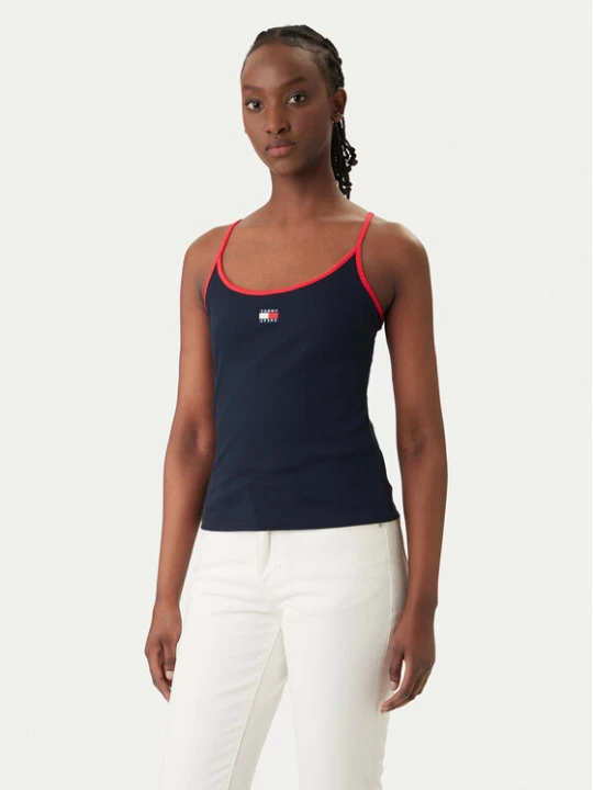 Zdjęcie produktu Tommy Jeans Top DW0DW22261 Granatowy Slim Fit