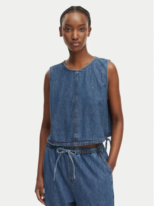 Zdjęcie produktu Tommy Jeans Top DW0DW22609 Niebieski Regular Fit