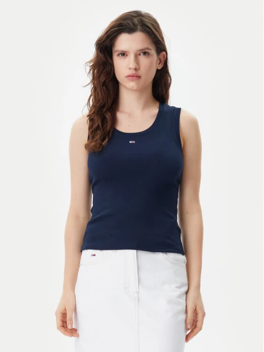 Zdjęcie produktu Tommy Jeans Top Essential DW0DW20673 Granatowy Slim Fit