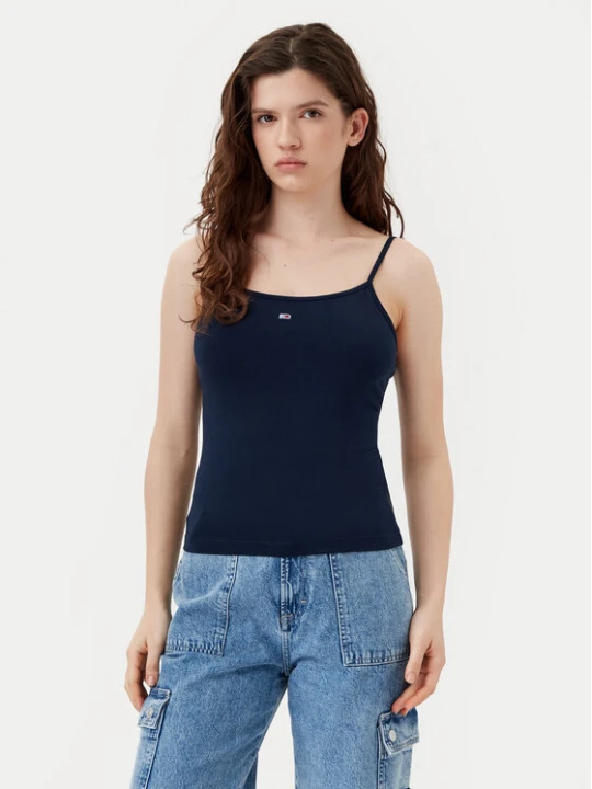 Zdjęcie produktu Tommy Jeans Top Essential DW0DW20675 Granatowy Slim Fit