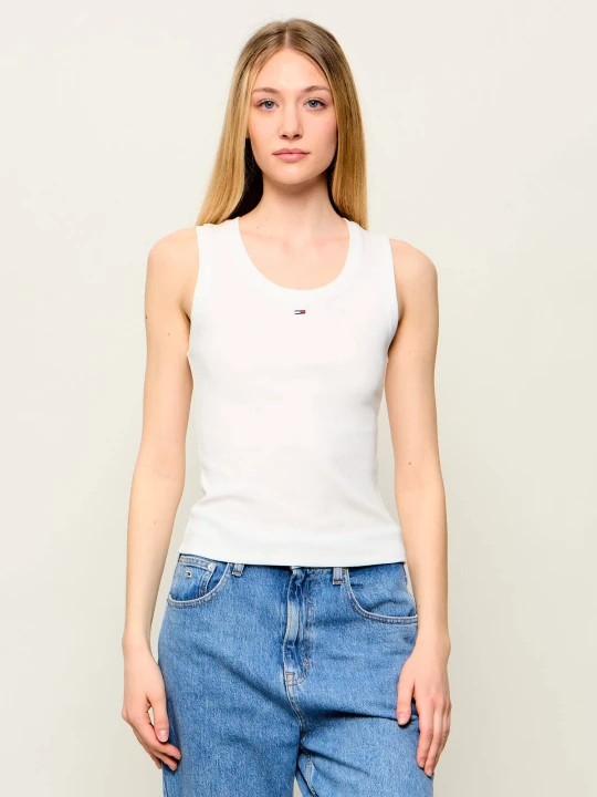 Zdjęcie produktu Tommy Jeans Top ESSENTIAL | Slim Fit biały
