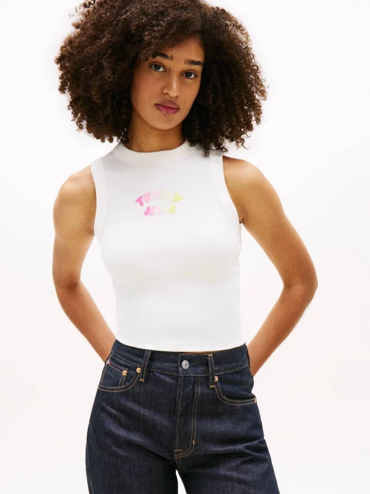 Zdjęcie produktu Tommy Jeans Top | Slim Fit ecru