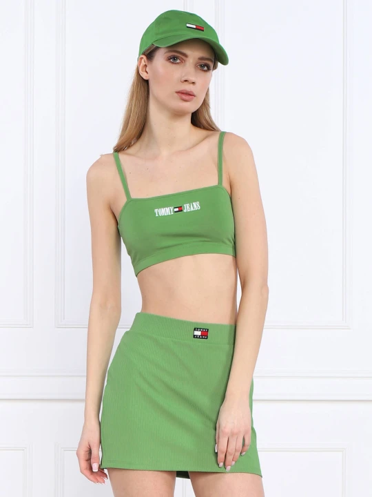 Zdjęcie produktu Tommy Jeans Top TJW ULTR CRP ARCHIVE STRAP | Cropped Fit zielony