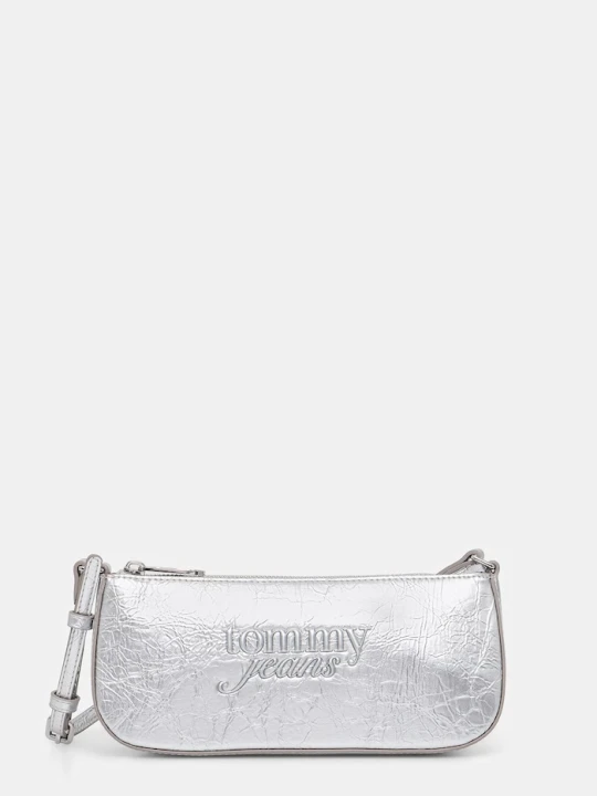 Zdjęcie produktu Tommy Jeans torebka damska z imitacji skóry srebrny