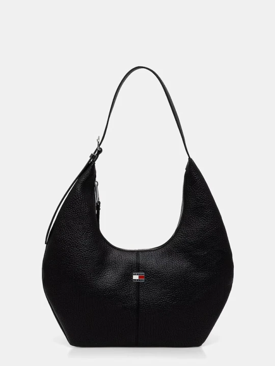 Zdjęcie produktu Tommy Jeans torebka hobo damska z imitacji skóry czarny