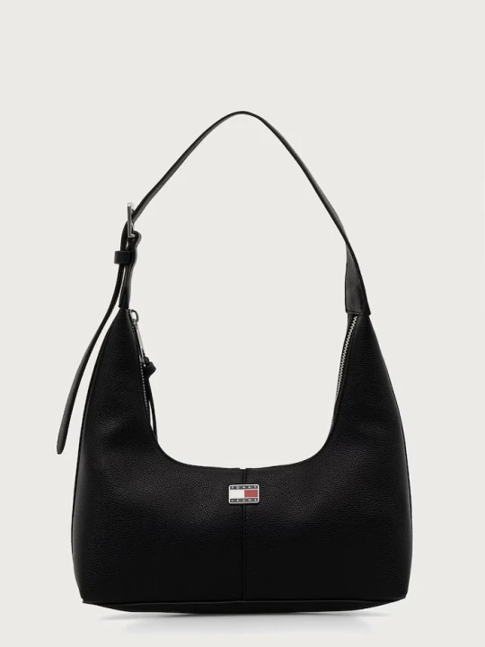 Zdjęcie produktu Tommy Jeans torebka hobo damska z imitacji skóry czarny