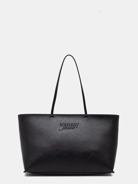 Zdjęcie produktu Tommy Jeans torebka shopper damska z imitacji skóry czarny