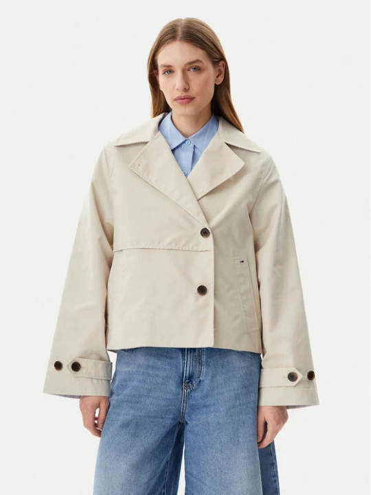 Zdjęcie produktu Tommy Jeans Trencz DW0DW21348 Beżowy Regular Fit