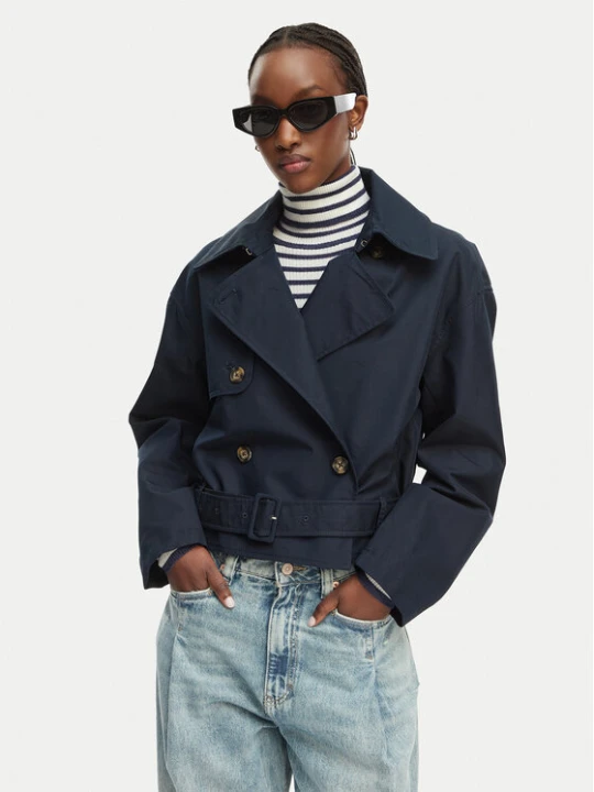 Zdjęcie produktu Tommy Jeans Trencz DW0DW22322 Granatowy Relaxed Fit