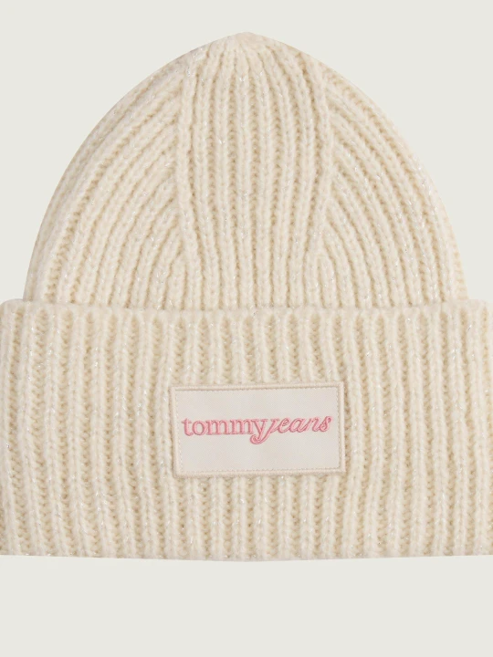 Zdjęcie produktu Tommy Jeans Wełniana czapka ecru