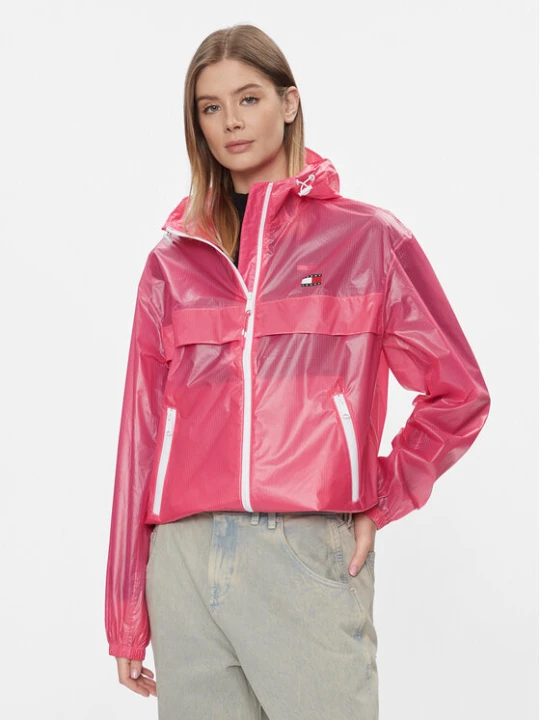 Zdjęcie produktu Tommy Jeans Wiatrówka Tjw Glossy Tech Chicago Ext DW0DW17229 Różowy Regular Fit
