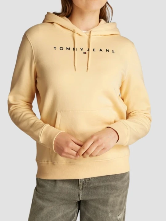 Zdjęcie produktu TOMMY JEANS Żółta damska bluza z kapturem, Rozmiar S