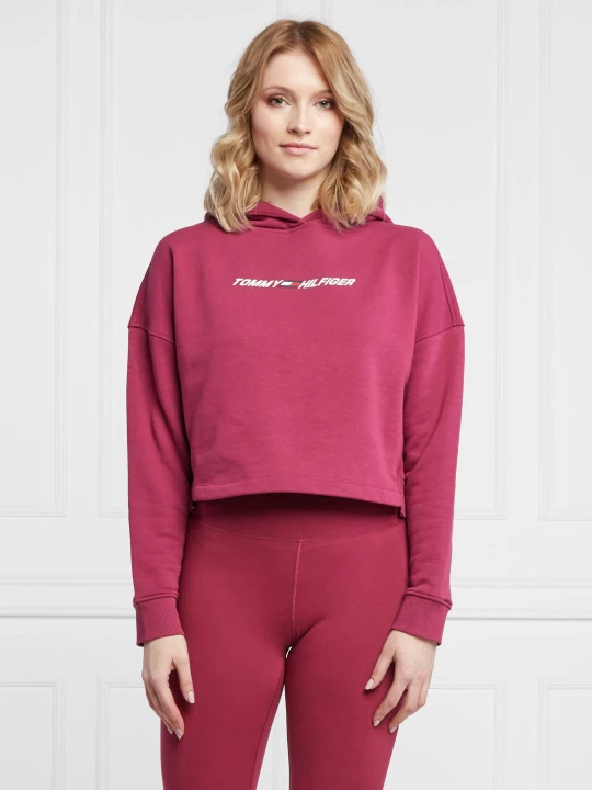 Zdjęcie produktu Tommy Sport Bluza GRAPHIC | Cropped Fit bordowy