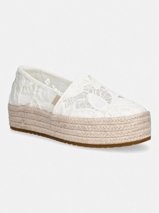 Zdjęcie produktu Toms espadryle na platformie damskie VALENCIA biały