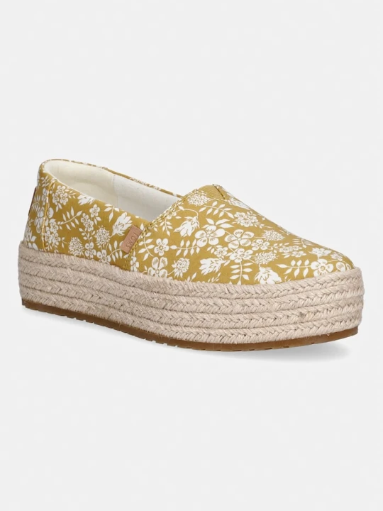 Zdjęcie produktu Toms espadryle na platformie damskie VALENCIA żółty