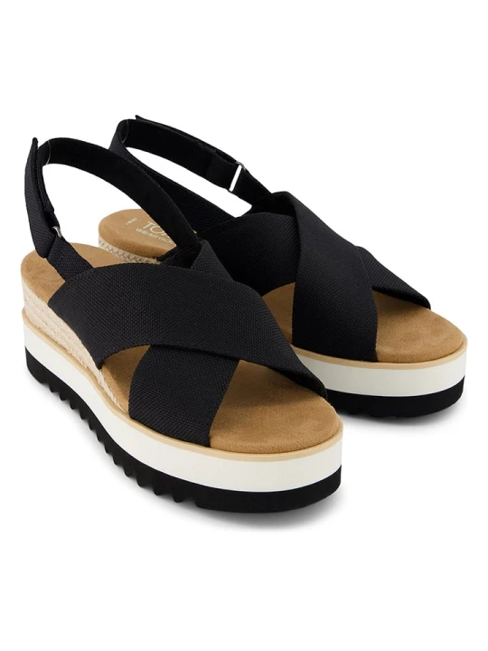 Zdjęcie produktu TOMS Sandały w kolorze czarnym na koturnie rozmiar: 42