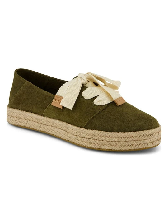 Zdjęcie produktu TOMS Skórzane espadryle w kolorze khaki rozmiar: 39