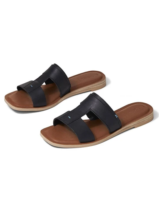 Zdjęcie produktu TOMS Skórzane klapki w kolorze czarnym rozmiar: 36