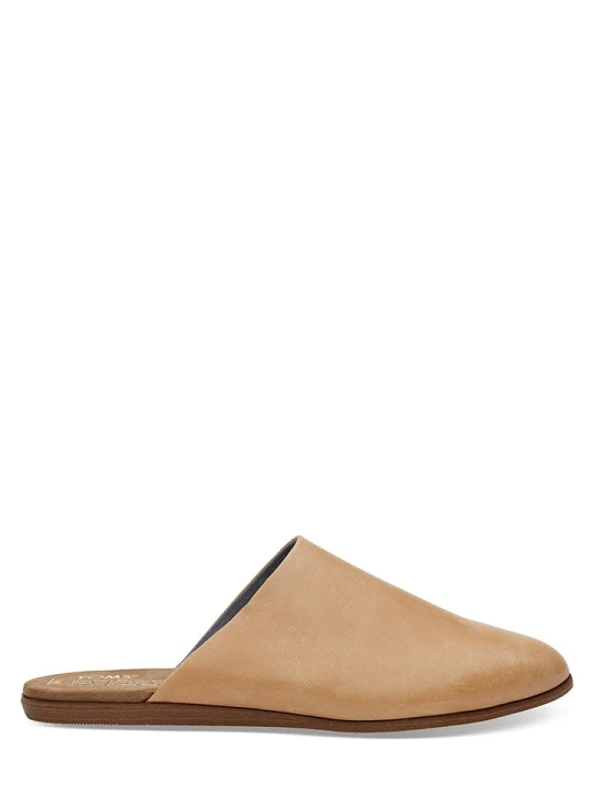 Zdjęcie produktu TOMS Skórzane klapki w kolorze jasnobrązowym rozmiar: 42