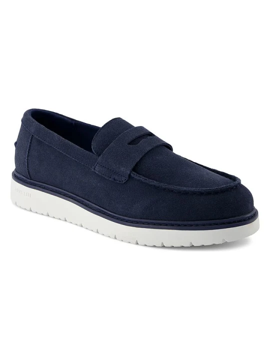Zdjęcie produktu TOMS Skórzane slippersy w kolorze granatowym rozmiar: 42