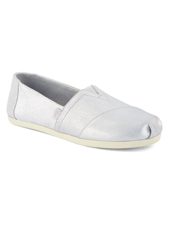 Zdjęcie produktu TOMS Skórzane slippersy w kolorze srebrnym rozmiar: 42