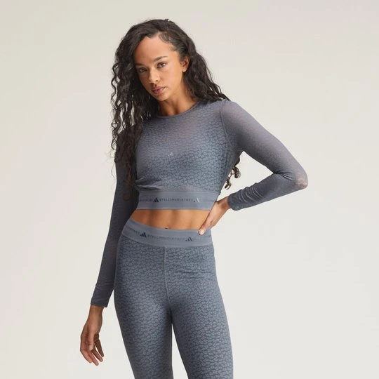 Zdjęcie produktu Top aSMC Longsleeve Lace Crop Adidas Onix