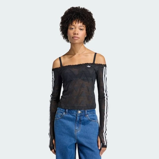 Zdjęcie produktu TOP BARDOT ZE SZNURECZKAMI Adidas czarny