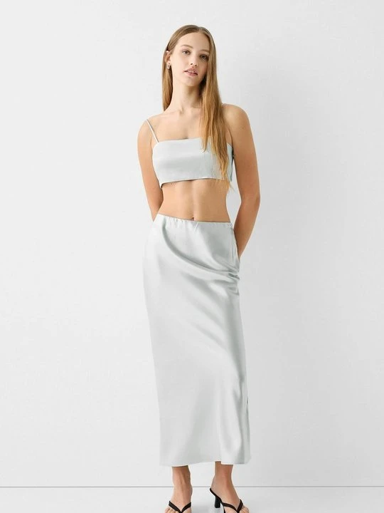 Zdjęcie produktu Top Bershka srebrny