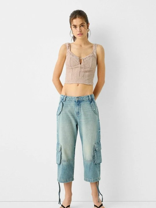 Zdjęcie produktu Top Bershka brązowy melanż