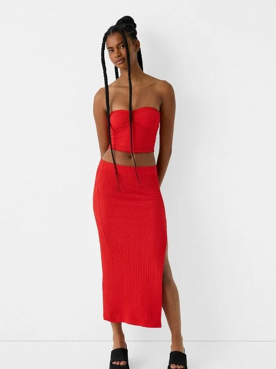 Zdjęcie produktu Top Bershka czerwony