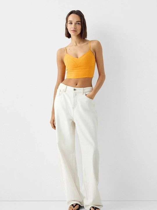 Zdjęcie produktu Top Bershka pomarańczowy