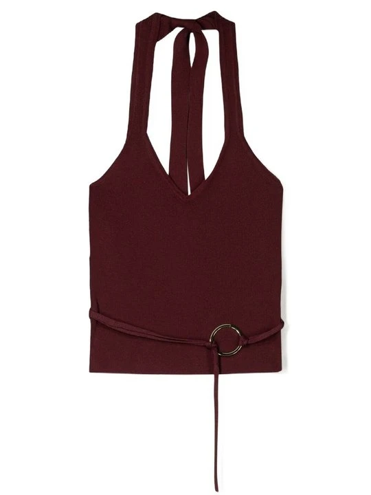 Zdjęcie produktu Top Bershka ciemnoczerwony