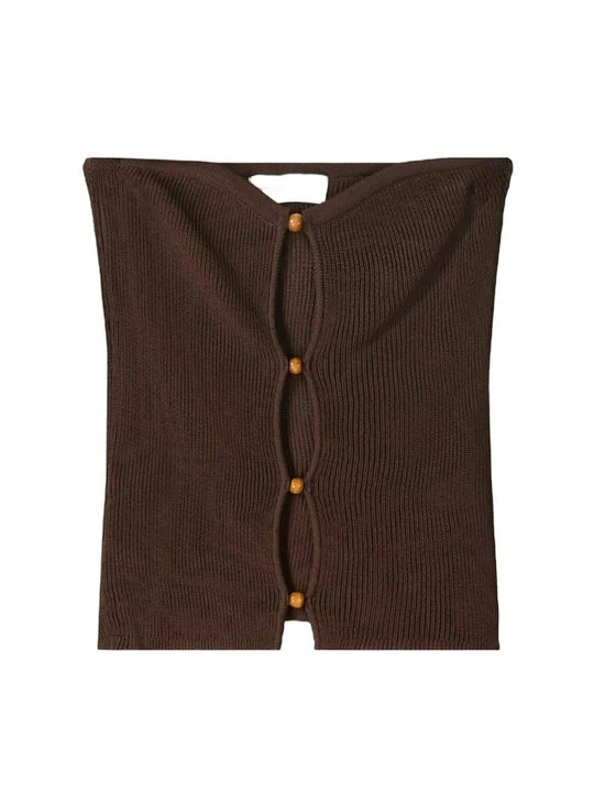 Zdjęcie produktu Top Bershka ciemnobrązowy