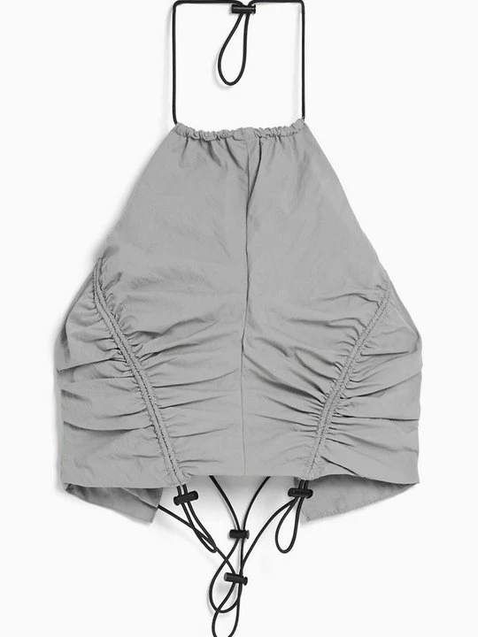 Zdjęcie produktu Top Bershka jasnoszary melanż