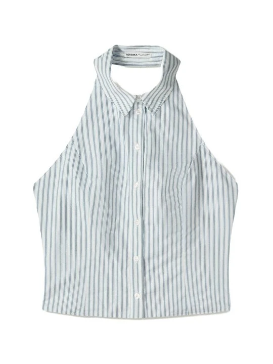 Zdjęcie produktu Top Bershka jasnoniebieski