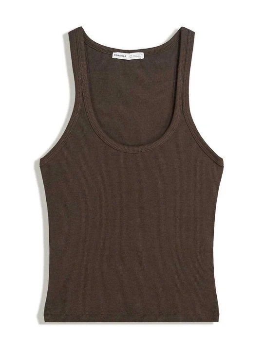 Zdjęcie produktu Top Bershka ciemnobrązowy