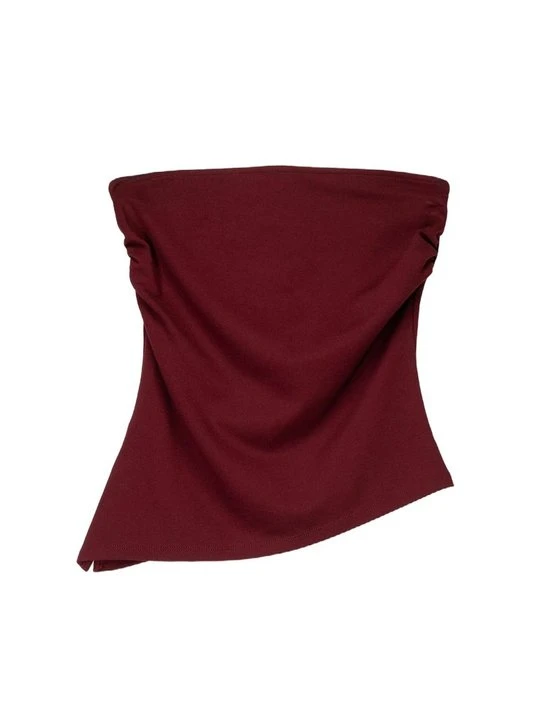 Zdjęcie produktu Top Bershka ciemnoczerwony