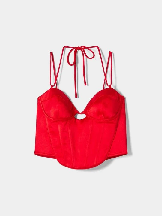 Zdjęcie produktu Top Bershka czerwony