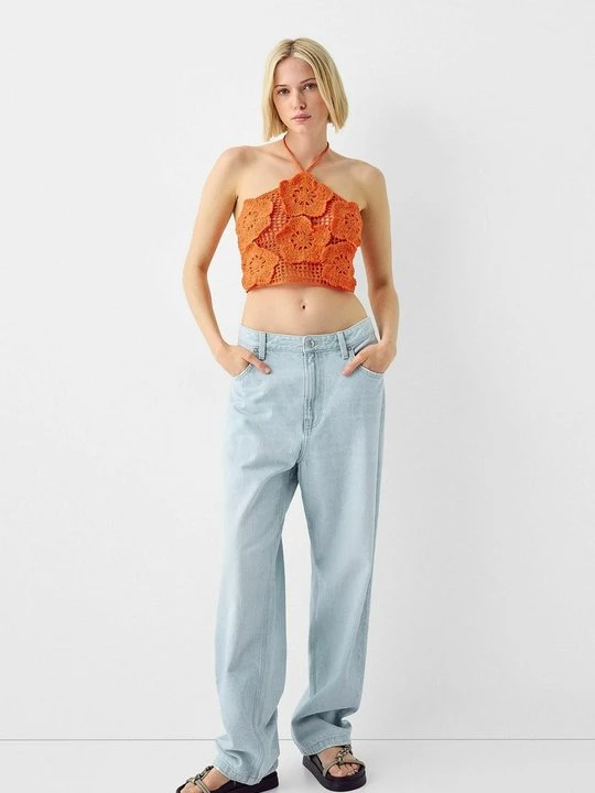 Zdjęcie produktu Top Bershka pomarańczowy
