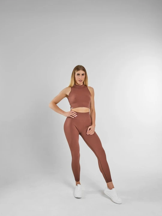 Zdjęcie produktu Top Bezszwowy Seamless Comfy Stripes Chocolate BOCO WEAR