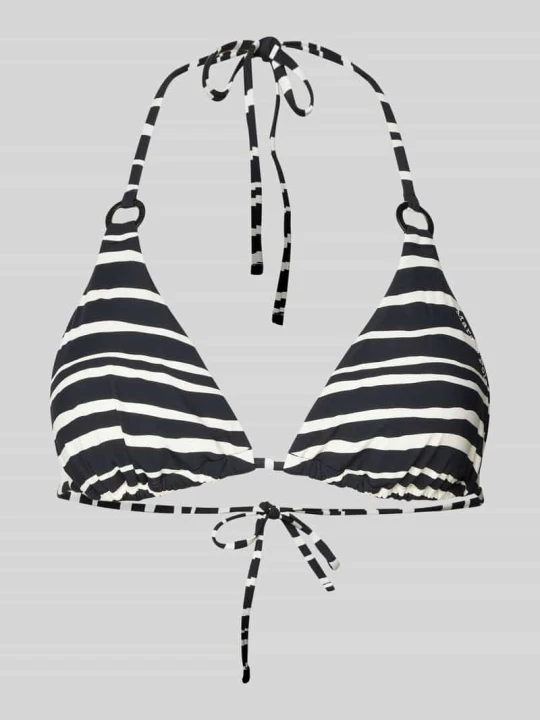 Zdjęcie produktu Top bikini o trójkątnym kształcie w paski Marc O'Polo Czarny