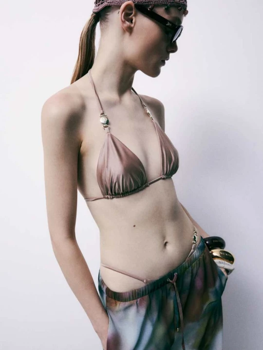 Zdjęcie produktu Top bikini trójkątny Patrizia Pepe różowy