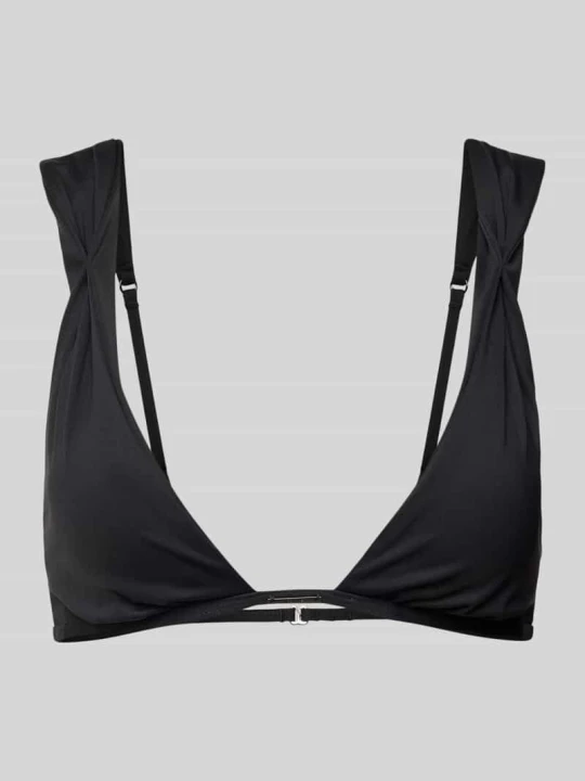 Zdjęcie produktu Top bikini z aplikacją z logo Calvin Klein Czarny