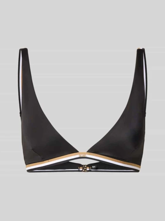 Zdjęcie produktu Góra od bikini z aplikacją z metką Model 'ICONIC TRINAGLE' Boss Czarny
