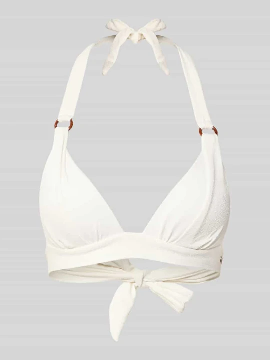 Zdjęcie produktu Góra od bikini z Detal z logo Model 'MAHO' Banana Moon Złamany biały