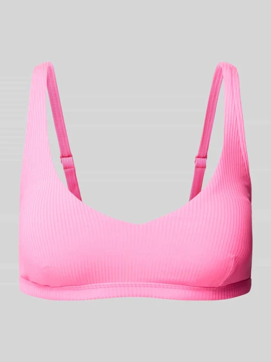 Zdjęcie produktu Top bikini z efektem prążkowania model ‘Lucky’ Venice Beach Mocnoróżowy